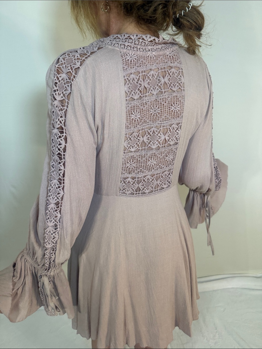 FP ONE DUSTY MAUVE LACE MINI DRESS SP - Picture 7 of 9